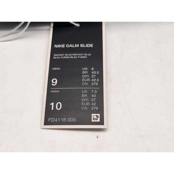 Nike Calm Slide Shoes Mens Size 9 Smokey Blue Slip On Rubber Sandals FD4116 005 - Picture 11 of 12